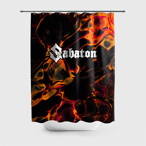 Шторка для ванной Sabaton red lava / 3D-принт – фото 1
