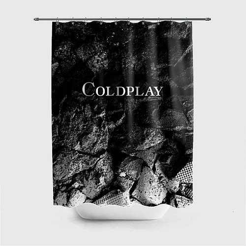 Шторка для ванной Coldplay black graphite / 3D-принт – фото 1