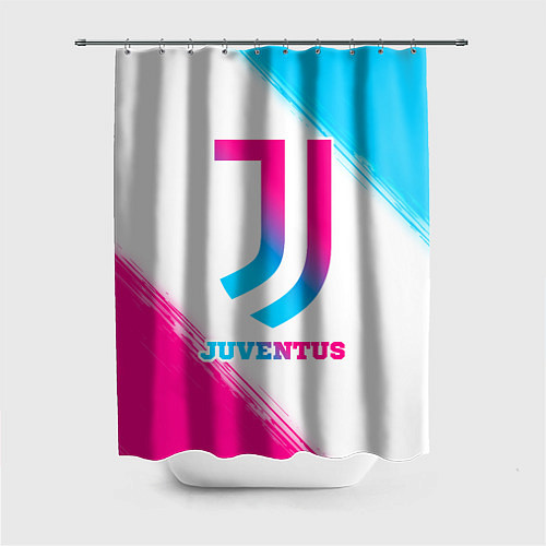 Шторка для ванной Juventus neon gradient style / 3D-принт – фото 1