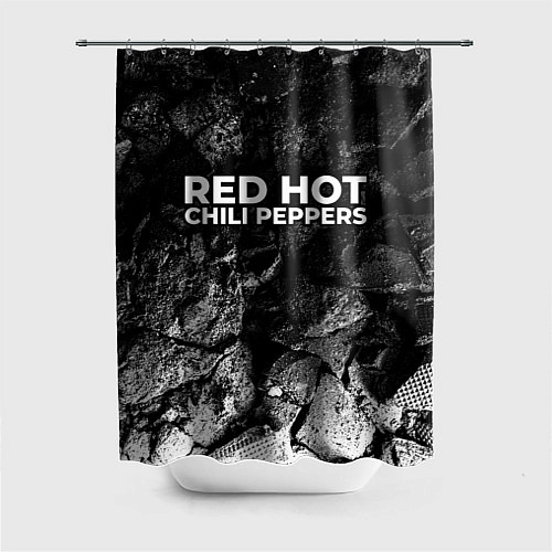 Шторка для ванной Red Hot Chili Peppers black graphite / 3D-принт – фото 1