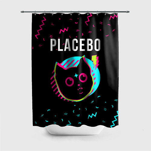 Шторка для ванной Placebo - rock star cat / 3D-принт – фото 1