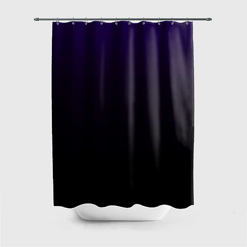Шторка для ванной Фиолетово-чёрный тёмный градиент / 3D-принт – фото 1