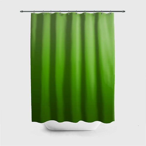 Шторка для ванной Градиент яблочный зелёный / 3D-принт – фото 1