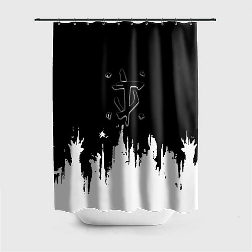 Шторка для ванной Doom logo краски / 3D-принт – фото 1