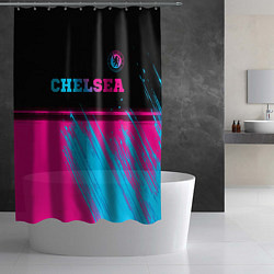 Шторка для душа Chelsea - neon gradient посередине, цвет: 3D-принт — фото 2