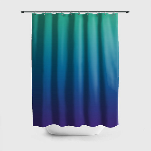 Шторка для ванной Градиент зелёно-фиолетовый / 3D-принт – фото 1