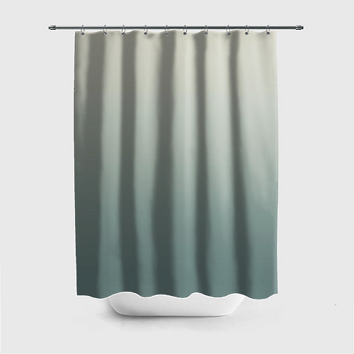 Шторка для ванной Серо-зелёный приглушённый градиент / 3D-принт – фото 1