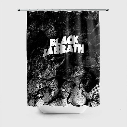 Шторка для ванной Black Sabbath black graphite / 3D-принт – фото 1