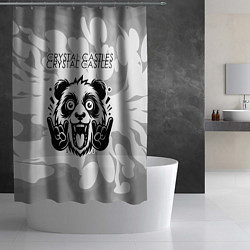 Шторка для душа Crystal Castles рок панда на светлом фоне, цвет: 3D-принт — фото 2