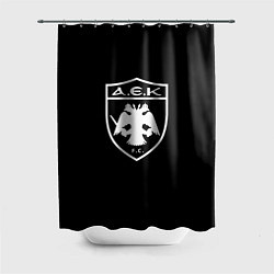 Шторка для ванной AEK fc белое лого