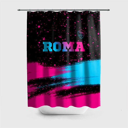 Шторка для ванной Roma - neon gradient посередине / 3D-принт – фото 1