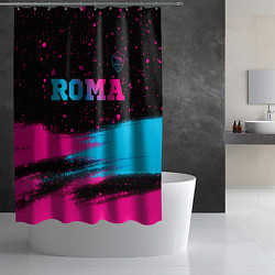Шторка для душа Roma - neon gradient посередине, цвет: 3D-принт — фото 2