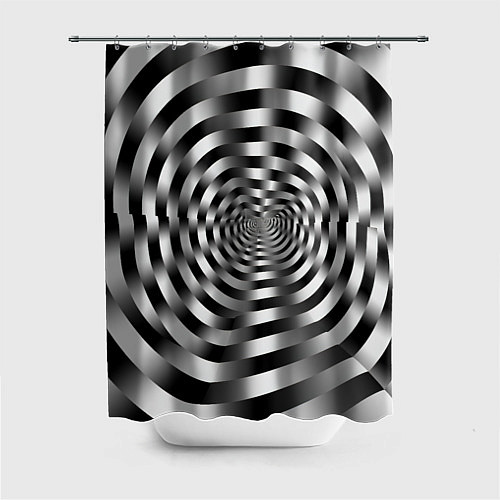 Шторка для ванной Оптическая иллюзия спиральное заклинание / 3D-принт – фото 1