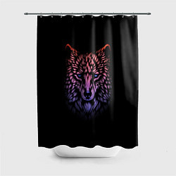 Шторка для ванной Realistic gradient wolf