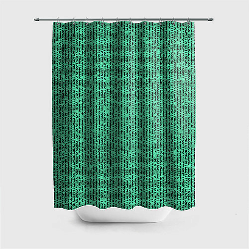 Шторка для ванной Мозаика нефритовый зелёный / 3D-принт – фото 1