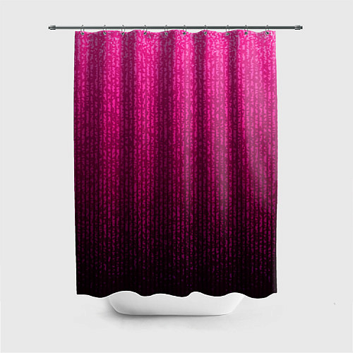 Шторка для ванной Яркий розовый градиент полоска / 3D-принт – фото 1