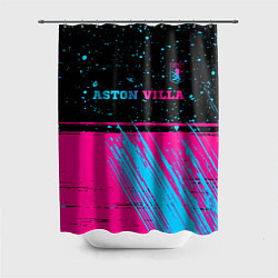 Шторка для ванной Aston Villa - neon gradient посередине