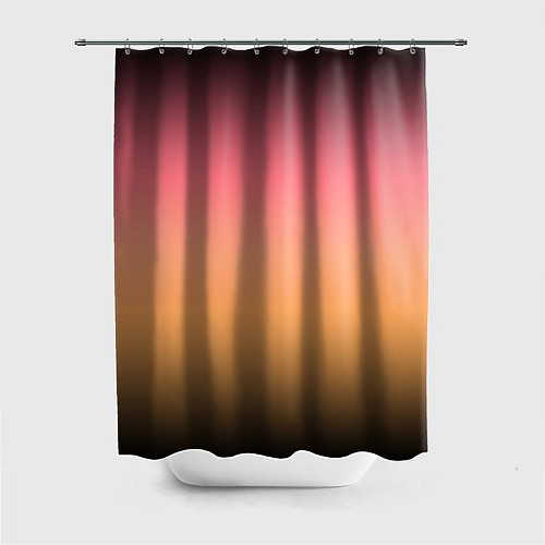 Шторка для ванной Градиент затемнённый розово-жёлтый / 3D-принт – фото 1
