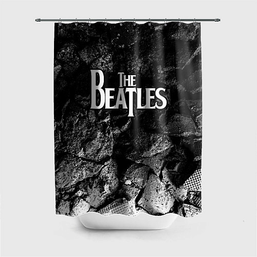 Шторка для ванной The Beatles black graphite / 3D-принт – фото 1