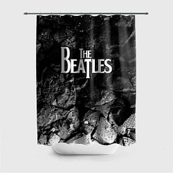 Шторка для душа The Beatles black graphite, цвет: 3D-принт