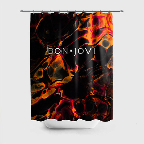 Шторка для ванной Bon Jovi red lava / 3D-принт – фото 1