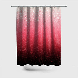 Шторка для ванной Градиент розово-чёрный брызги