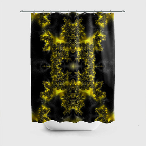 Шторка для ванной Геометрические фракталы / 3D-принт – фото 1