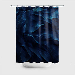 Шторка для душа Синие глубокие абстрактные волны, цвет: 3D-принт