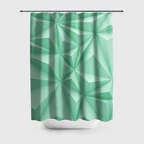 Шторка для ванной Объемные пирамидки / 3D-принт – фото 1