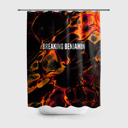 Шторка для ванной Breaking Benjamin red lava / 3D-принт – фото 1