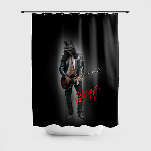 Шторка для ванной Слэш музыкант группы Guns N Roses / 3D-принт – фото 1