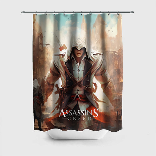 Шторка для ванной Assassins creed большой город / 3D-принт – фото 1