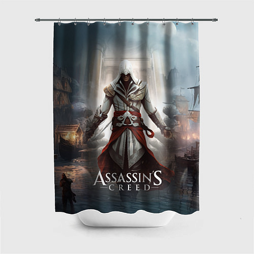 Шторка для ванной Assassins creed poster game / 3D-принт – фото 1