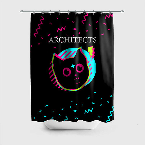 Шторка для ванной Architects - rock star cat / 3D-принт – фото 1