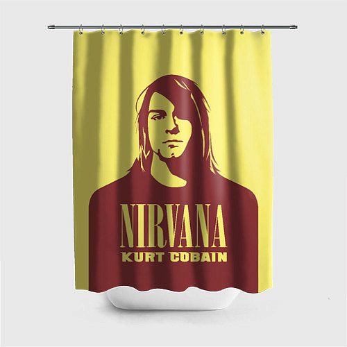 Шторка для ванной Kurt Cobain Nirvana / 3D-принт – фото 1