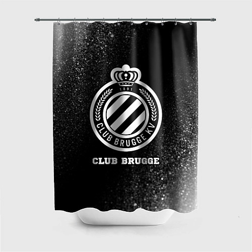 Шторка для ванной Club Brugge sport на темном фоне / 3D-принт – фото 1