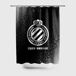 Шторка для ванной Club Brugge sport на темном фоне