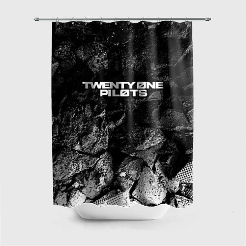 Шторка для ванной Twenty One Pilots black graphite / 3D-принт – фото 1