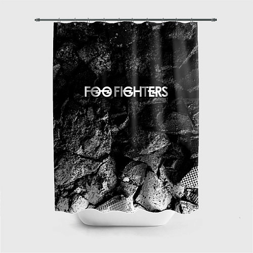 Шторка для ванной Foo Fighters black graphite / 3D-принт – фото 1