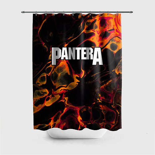 Шторка для ванной Pantera red lava / 3D-принт – фото 1