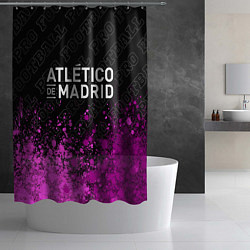 Шторка для душа Atletico Madrid pro football посередине, цвет: 3D-принт — фото 2