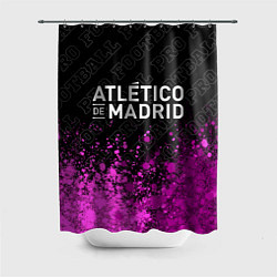 Шторка для душа Atletico Madrid pro football посередине, цвет: 3D-принт