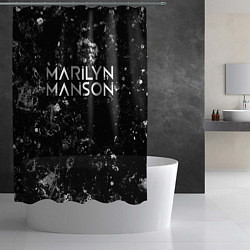 Шторка для душа Marilyn Manson black ice, цвет: 3D-принт — фото 2