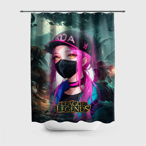 Шторка для ванной League Of Legends Akali Kda / 3D-принт – фото 1