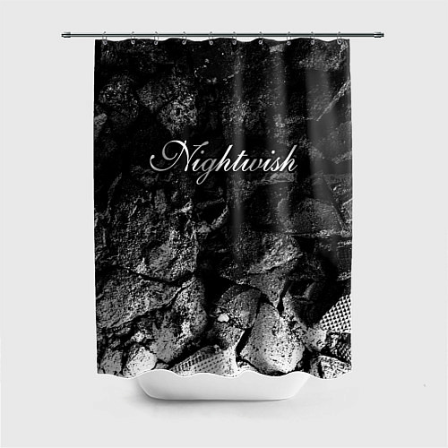 Шторка для ванной Nightwish black graphite / 3D-принт – фото 1