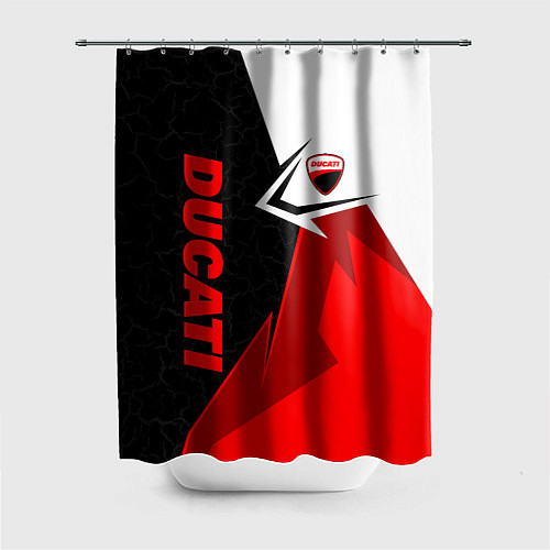 Шторка для ванной Ducati moto - красная униформа / 3D-принт – фото 1