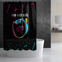 Шторка для душа Nine Inch Nails - rock star cat, цвет: 3D-принт — фото 2