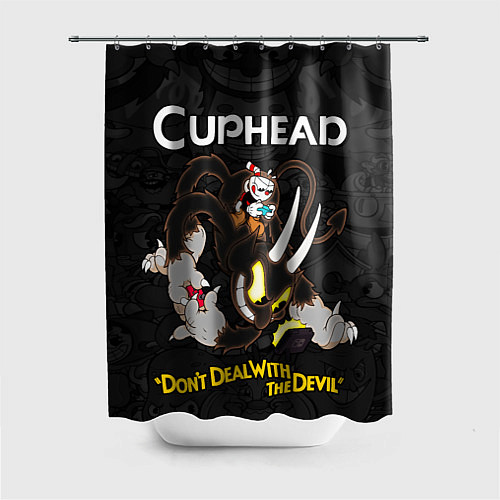 Шторка для ванной Cuphead - devil play game / 3D-принт – фото 1