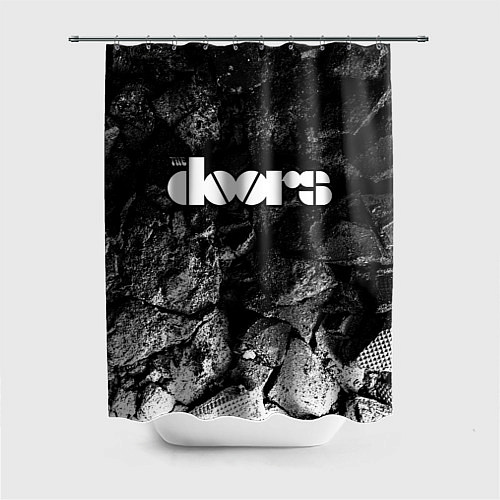 Шторка для ванной The Doors black graphite / 3D-принт – фото 1