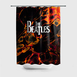 Шторка для душа The Beatles red lava, цвет: 3D-принт